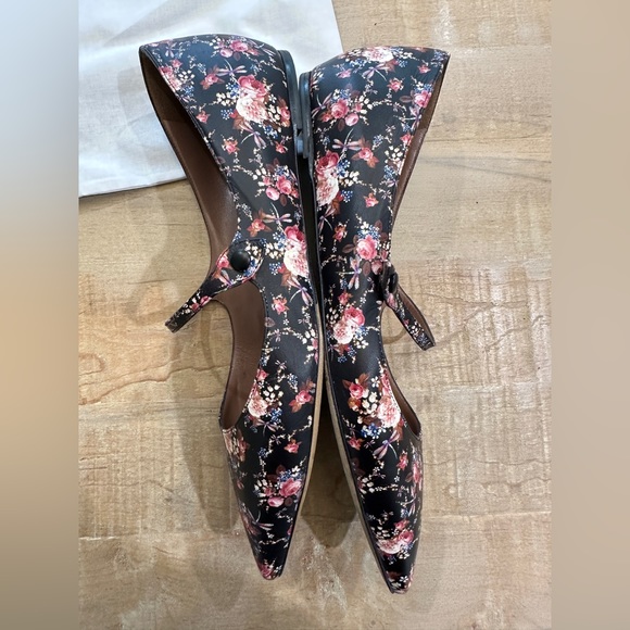 Tabitha Simmons floral Mary Jane flats ballet shoes size 41 - Picture 12 of 16